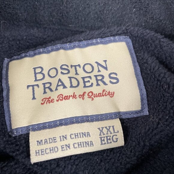 Boston Traders Flannel Shirt Jacket Men’s 2XL Button Up Fleece Lined Check Blue - Picture 6 of 9